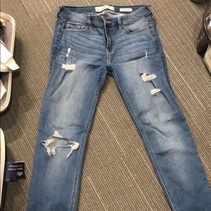 hollister ripped jeans!